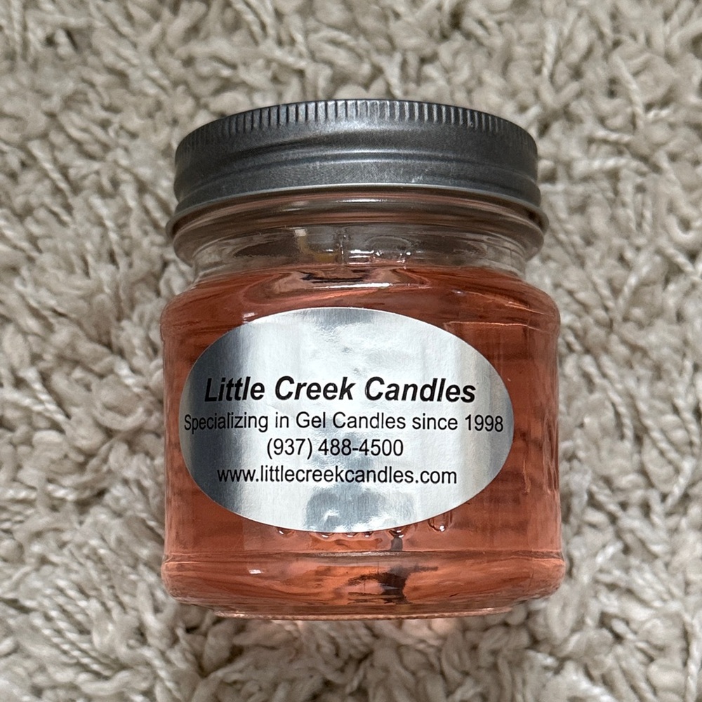 Little Creek Candles Mango and Papaya Gel Single Wick Candle in Mason Jar